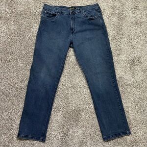 Urban Star Men's Relaxed Fit Dark Wash Stretch Denim Jeans 38x32